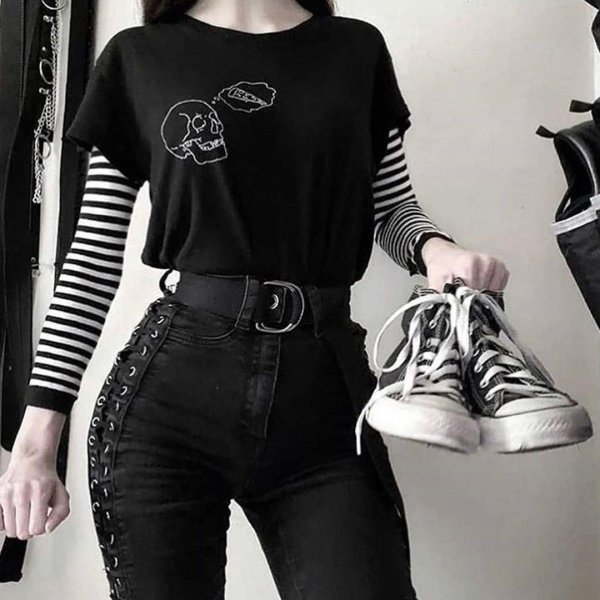 черный стиль одежды