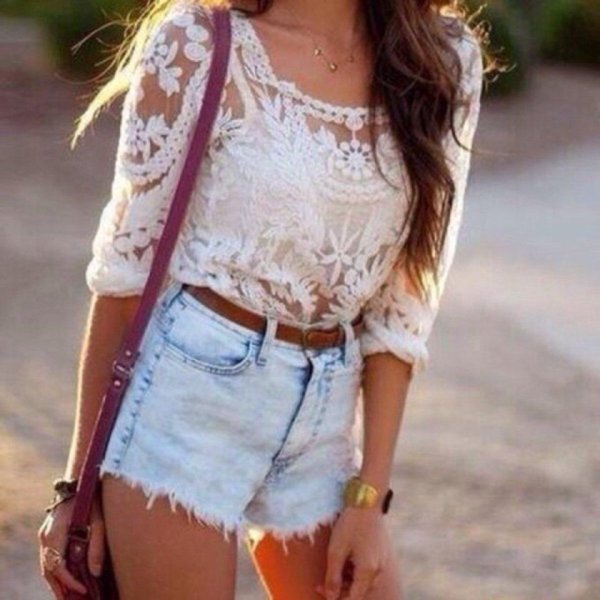 кружевная блузка