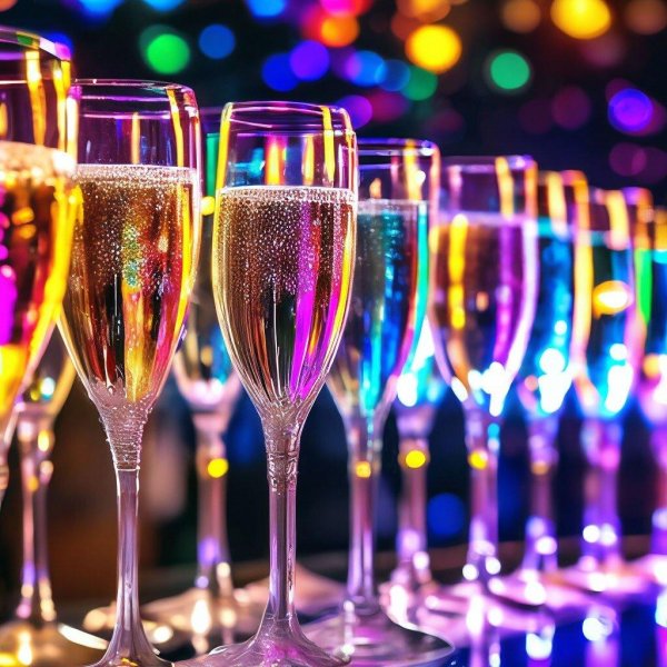 новый год бокалы