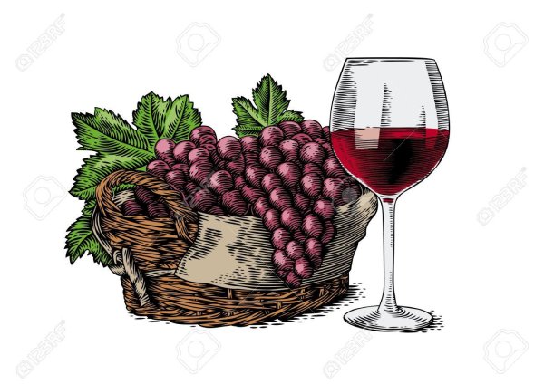 виноград в корзине