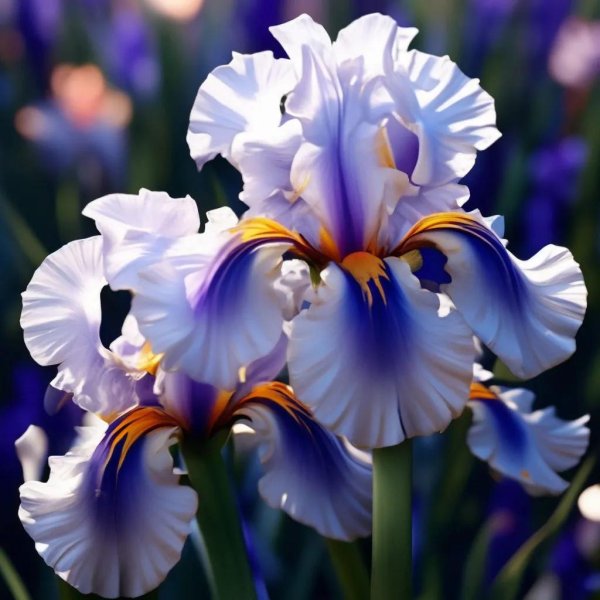 открытка с ирисами