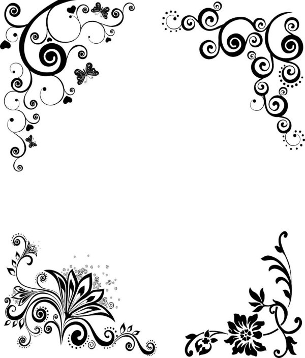 угловые узоры для оформления