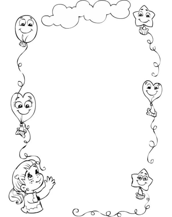 рамки чернобелые детские