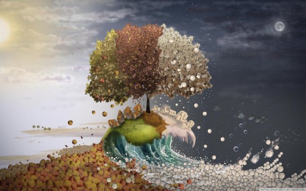 пейзаж дерево