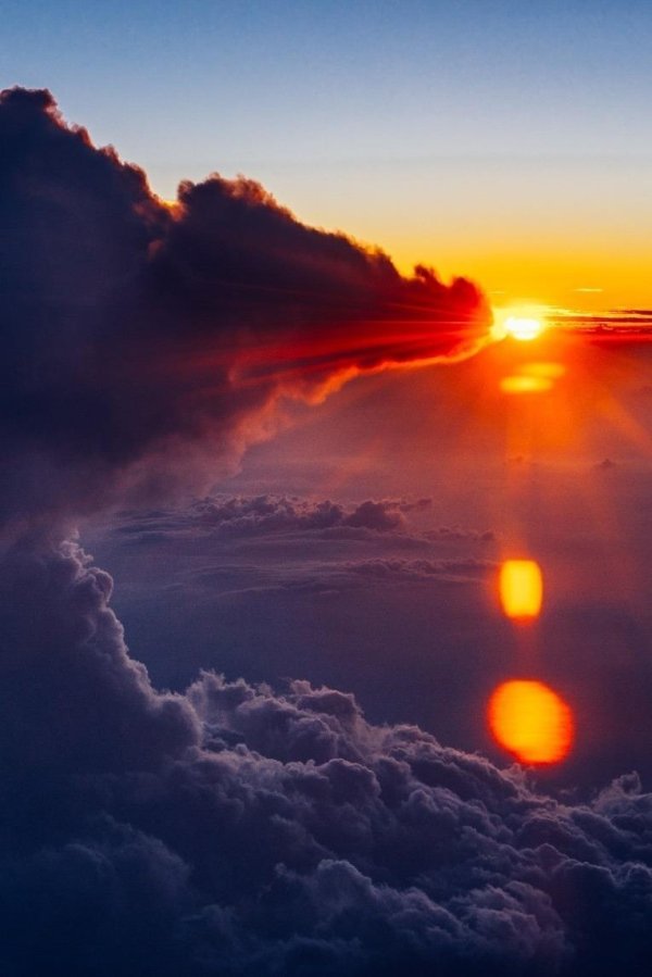 облака солнце