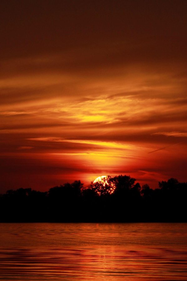 багровый закат