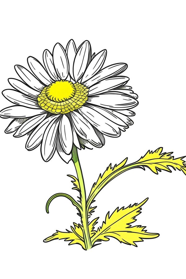 ромашка карандашом