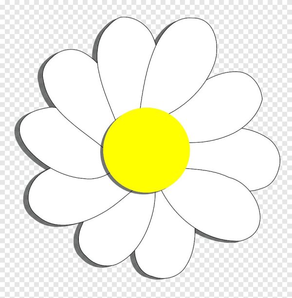 ромашки для вырезания цветные