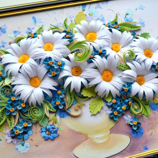 квиллинг картины с цветами