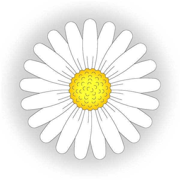 ромашки для вырезания цветные