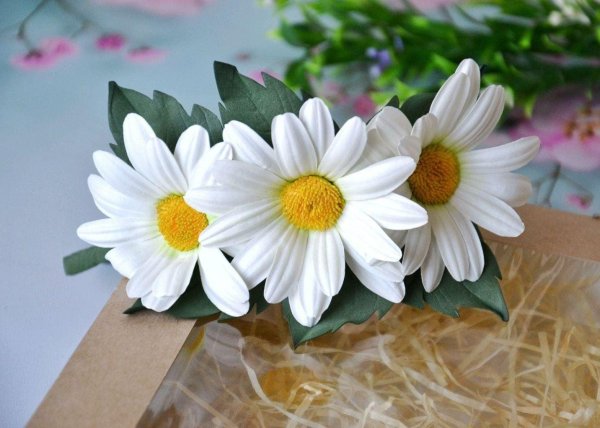 ободок с ромашками