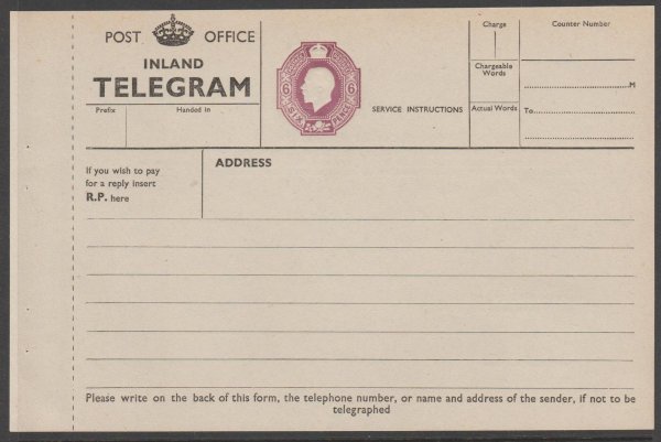 телеграмма образец