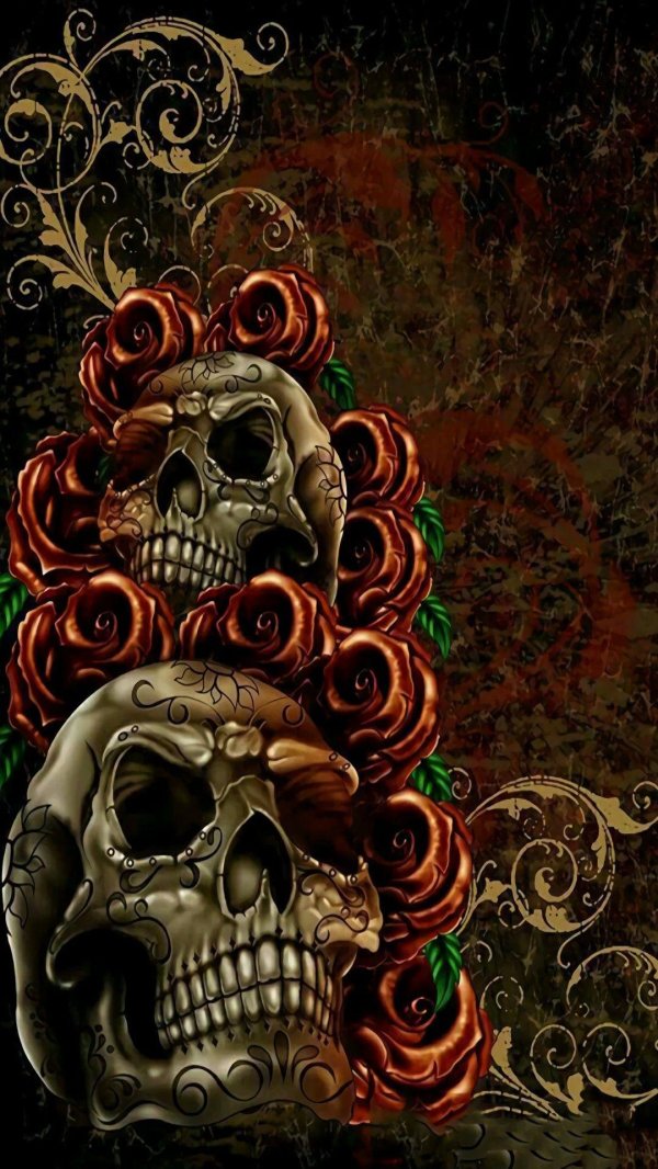 skull rose