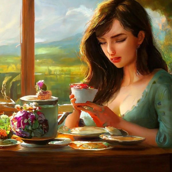 картина чаепитие