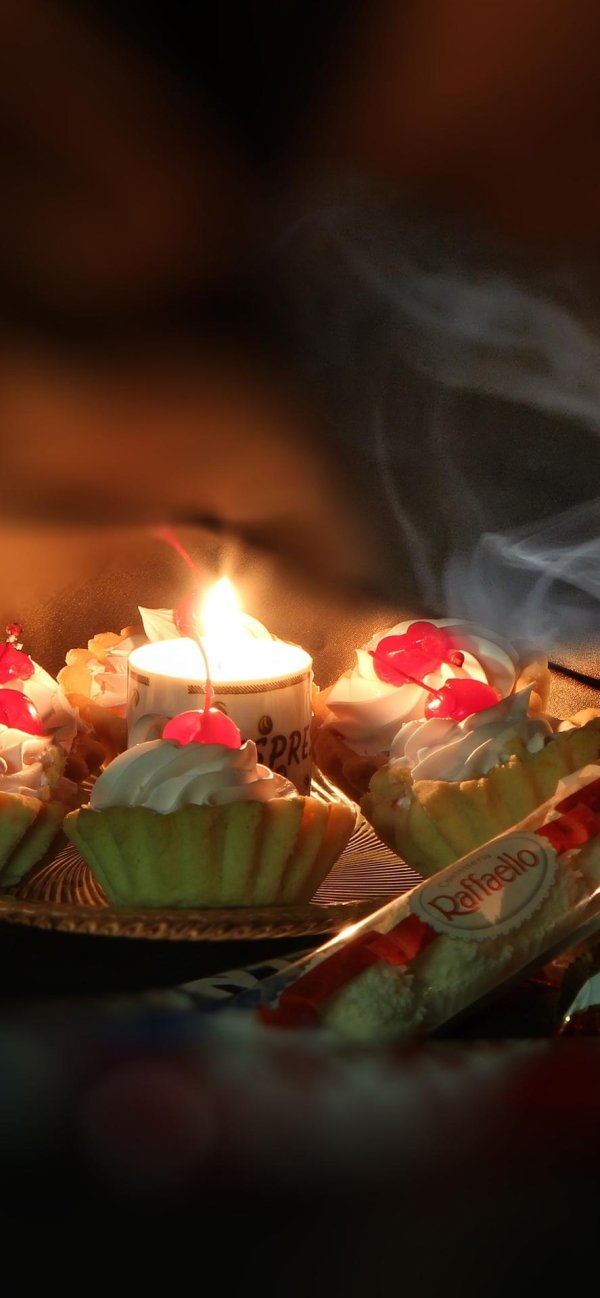 капкейки со свечами