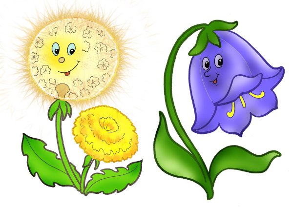 цветок мультяшный