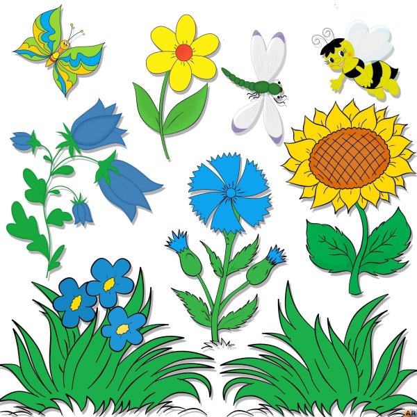 мультяшные цветочки