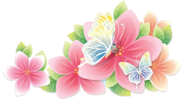 цветочек на прозрачном фоне