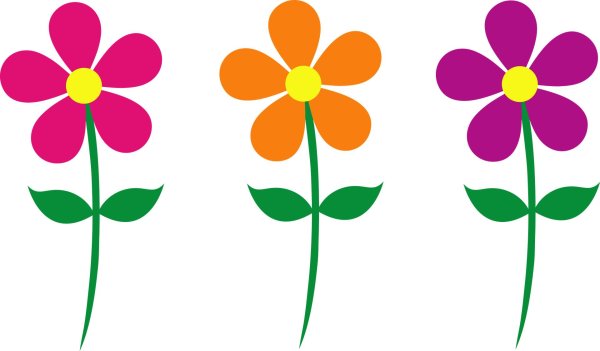 силуэты цветов