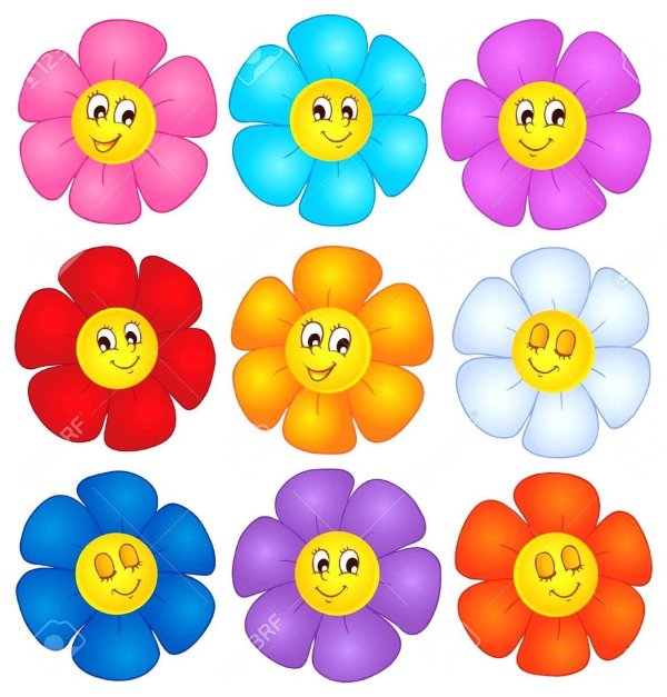 мультяшные цветочки