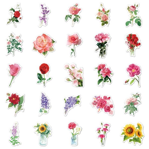 наклейки цветочки