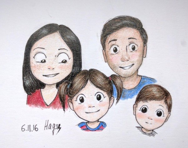 Семья нарисованные