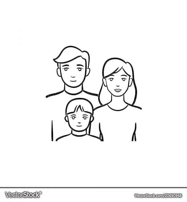 раскраска семьи