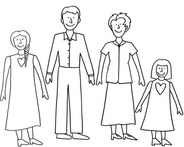 раскраска семьи