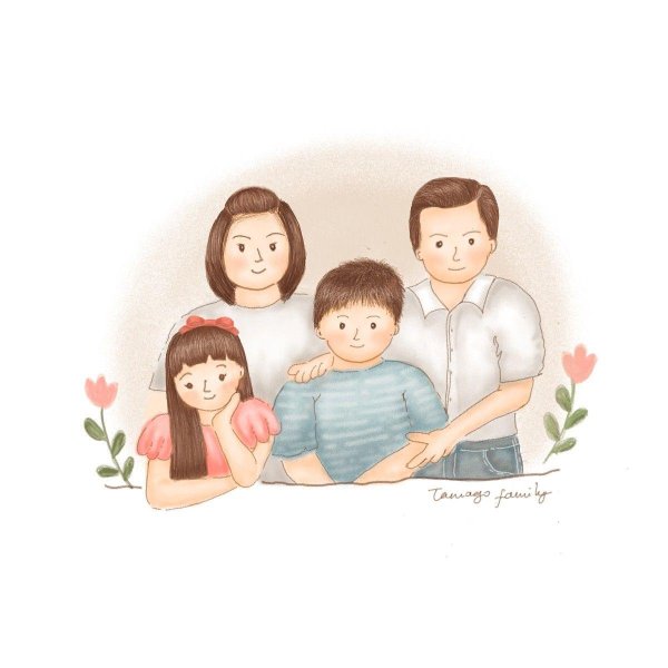 милые иллюстрации семьи