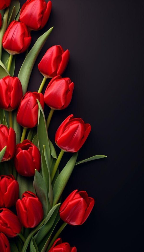 красные тюльпаны