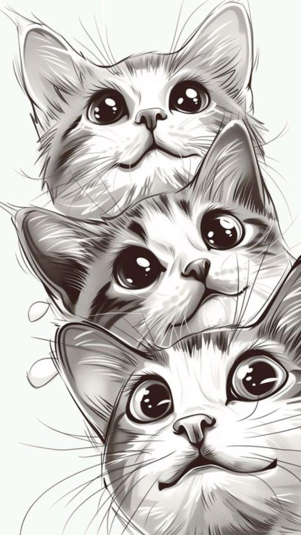 котика рисунок