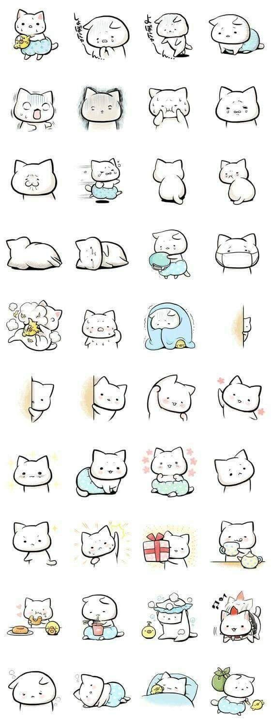 наклейки каваи