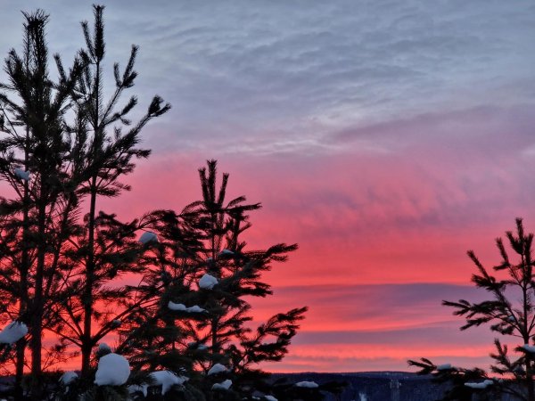 рассвет зима