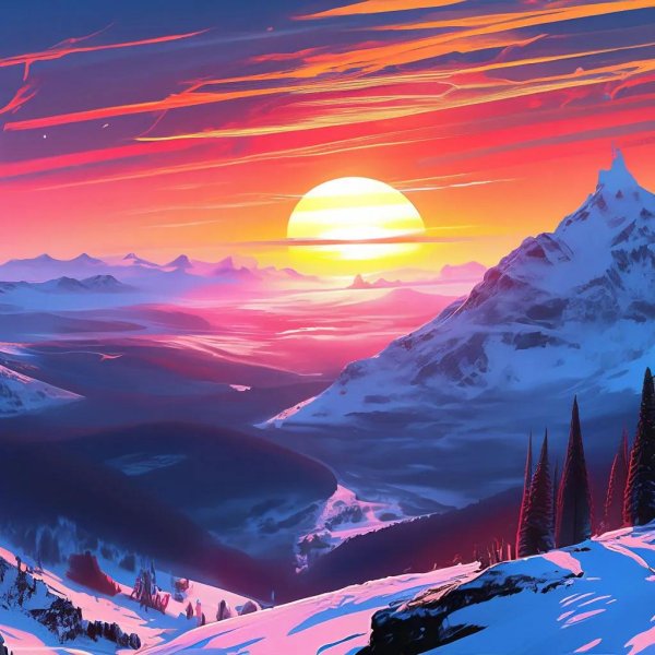 солнце горы