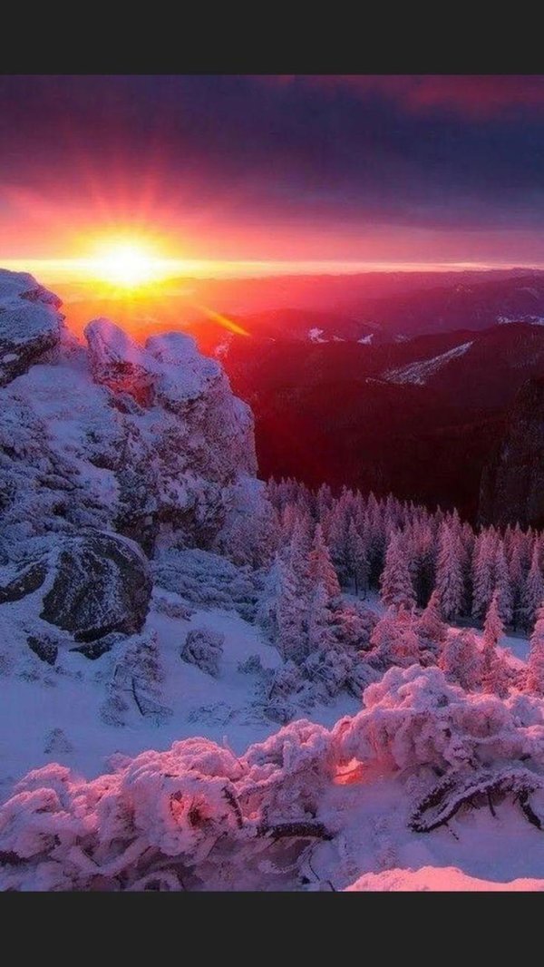 зимние закаты