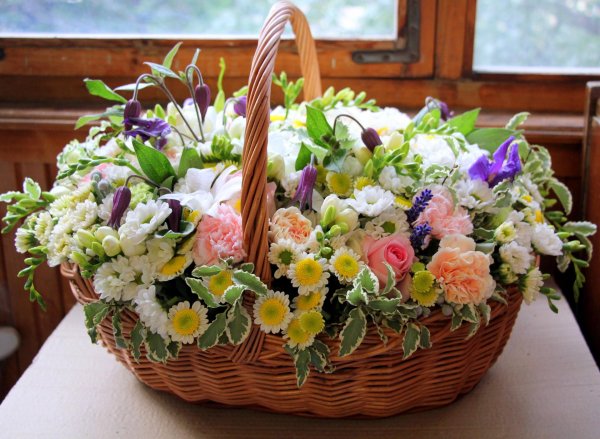 корзинка цветов