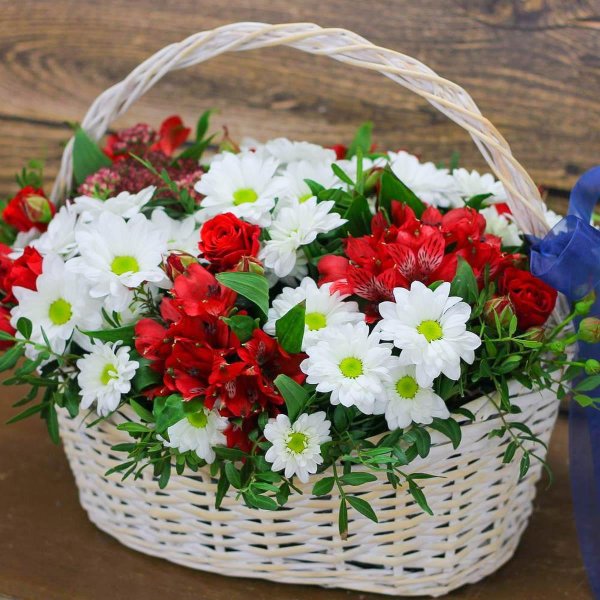 букет в корзинке
