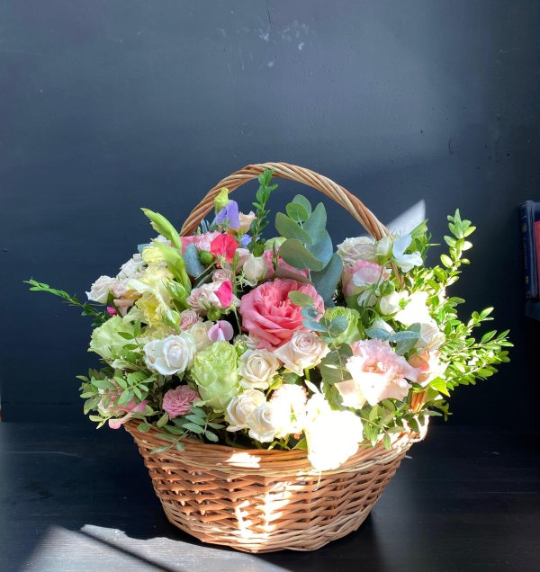цветы корзина