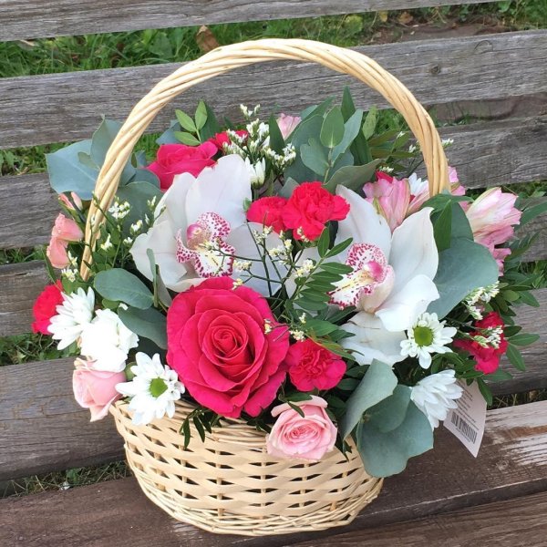 розы корзина