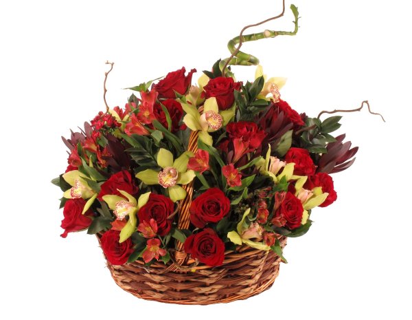 цветы корзина