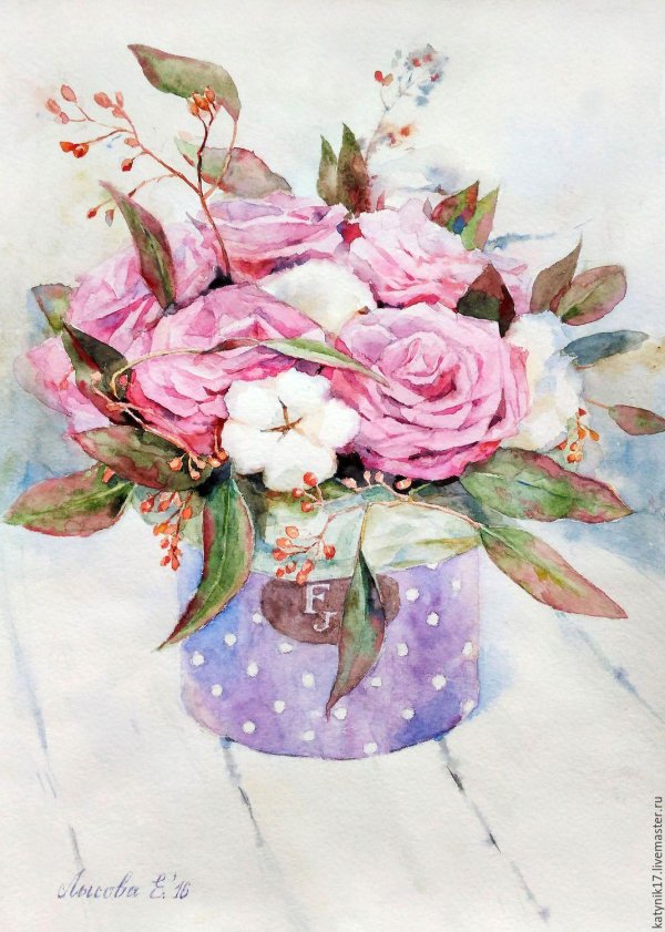 акварельный букет