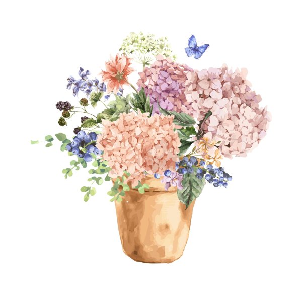 акварельный букет