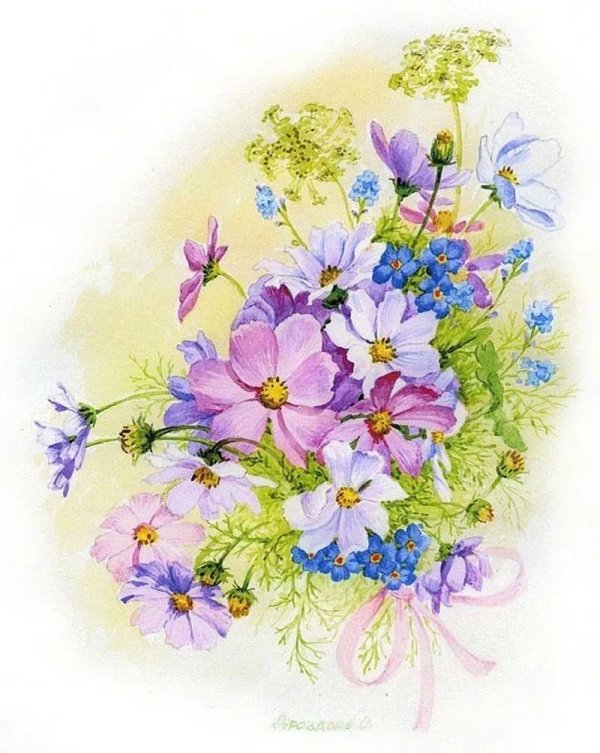 открытки с изображением цветов