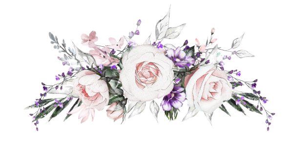 акварельные цветы