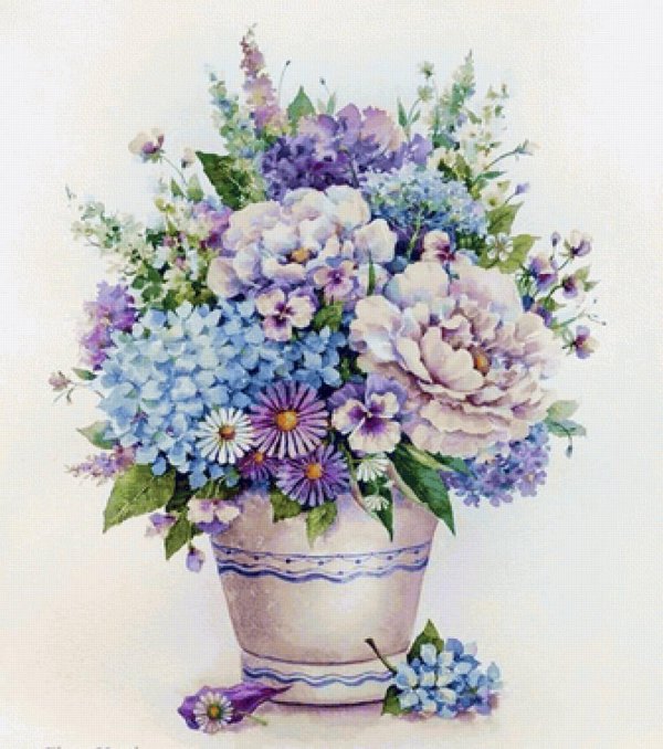 картины по номерам гортензия