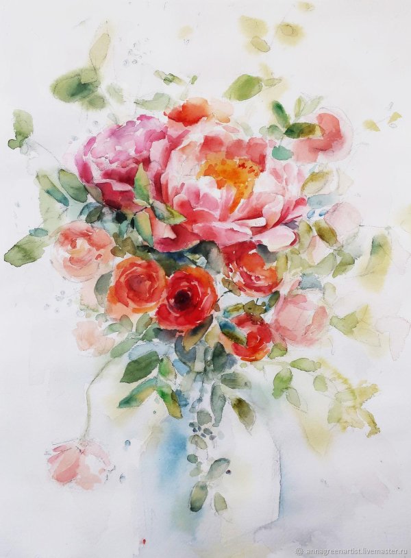 акварельный букет