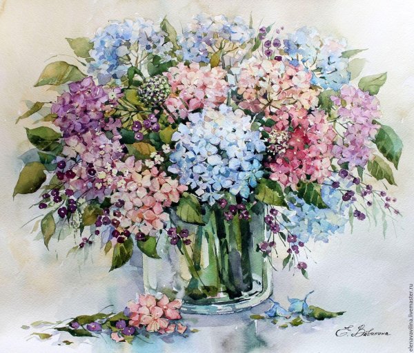 картина гортензия