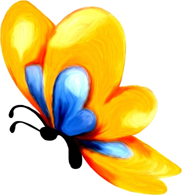 бабочки мультяшные