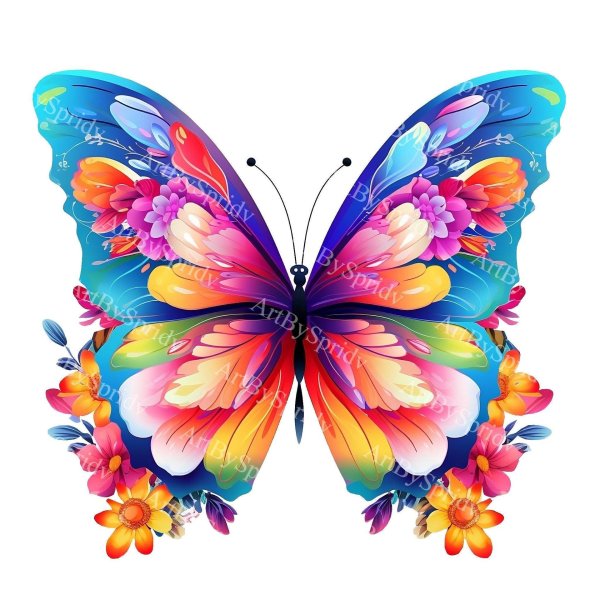 красочная бабочка