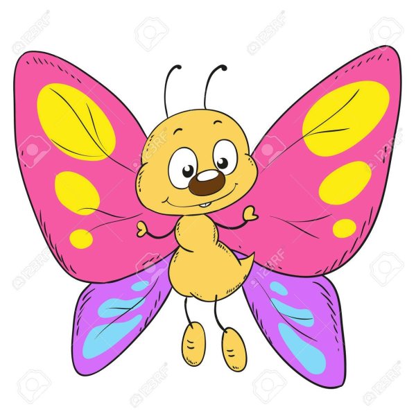 бабочки мультяшные